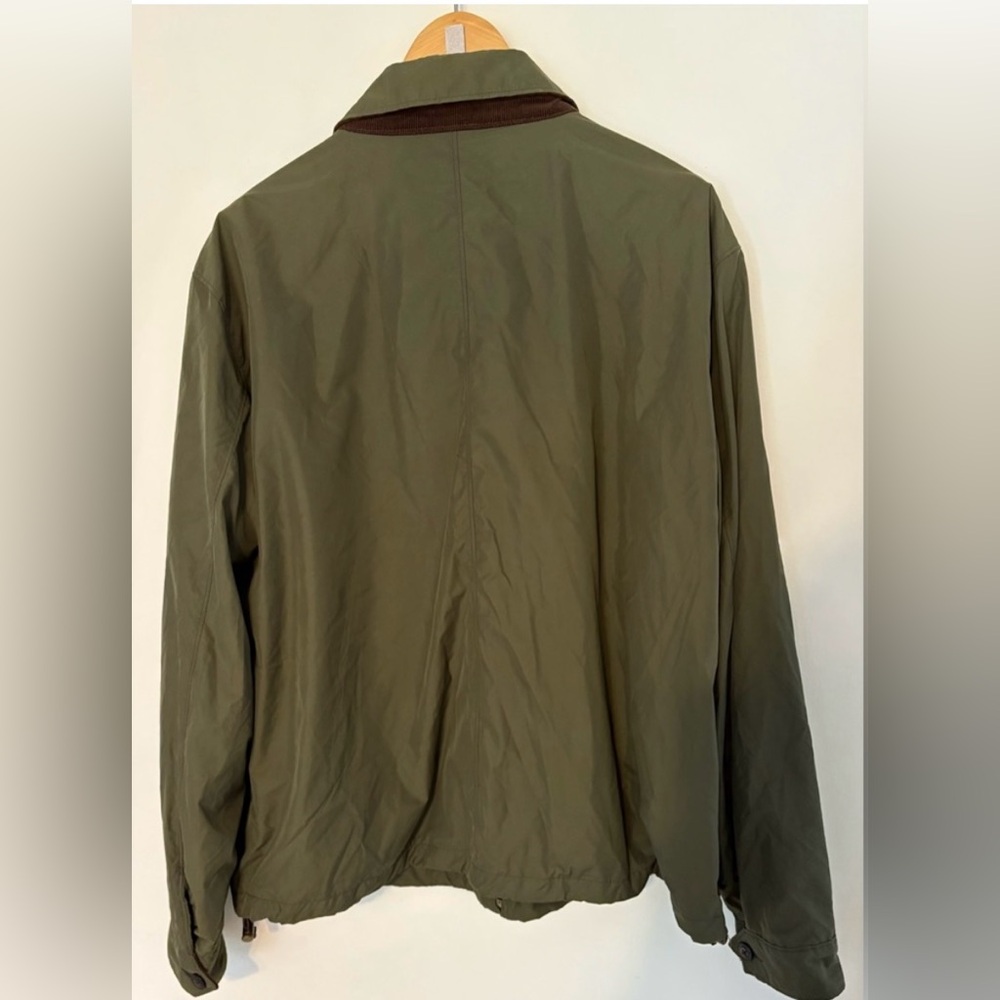 NWOT Vintage Y2K Men’s Polo Ralph Lauren Olive Leather Trim Jacket Size XL sku79 - Picture 6 of 10